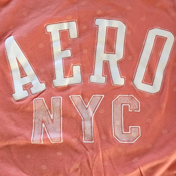 Salmon Aéropostale short sleeved shirt. - Picture 4 of 4